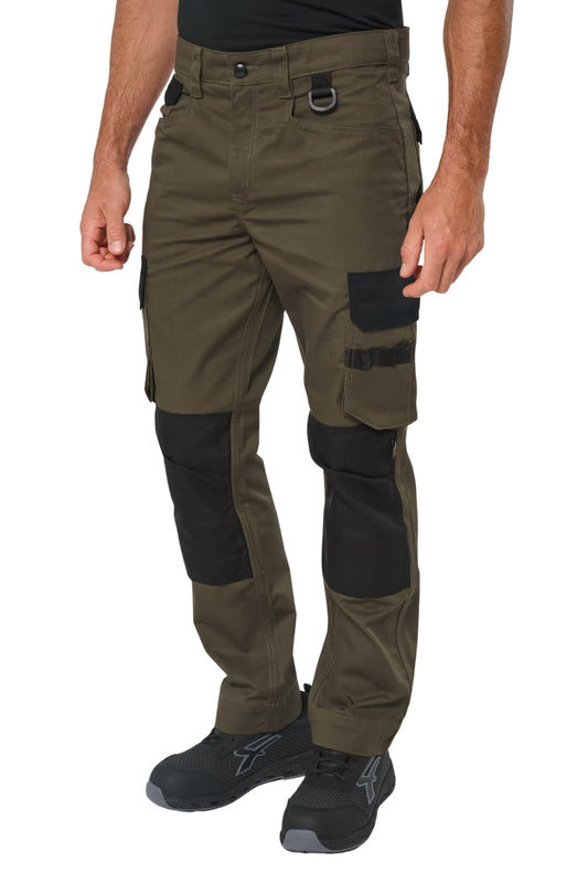 Pantalon de travail bicolore homme avec renforts genoux
