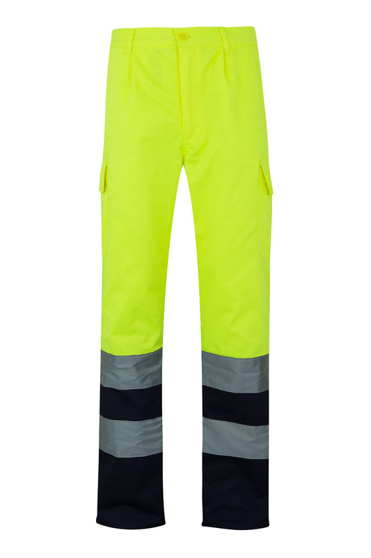 Pantalon haute visibilité bicolore multipoches