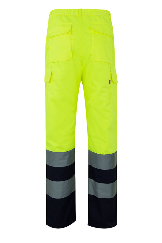 Pantalon haute visibilité bicolore multipoches