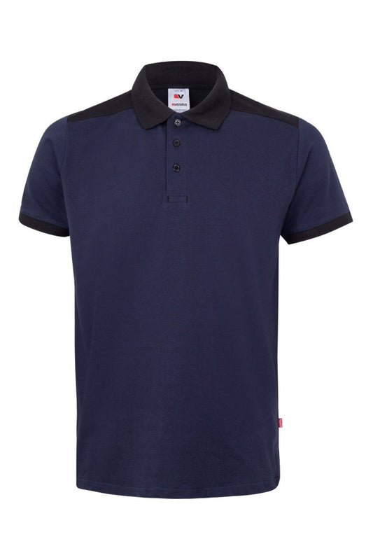 Polo de travail stretch bicolore manches courtes Solid Match