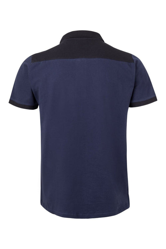 Polo de travail stretch bicolore manches courtes Solid Match