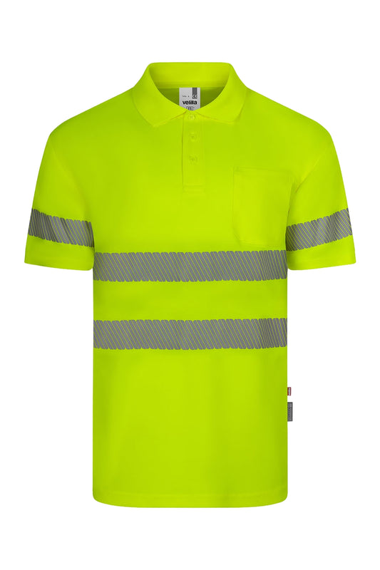 Polo haute visibilité manches courtes en polyester recyclé
