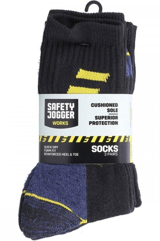 Lot de 3 paires de chaussettes de travail confortables – Safety Jogger SJ SOCK 3PACK