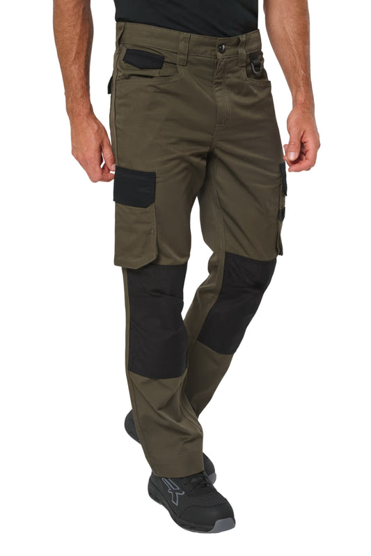 Pantalon de travail bicolore homme avec renforts genoux