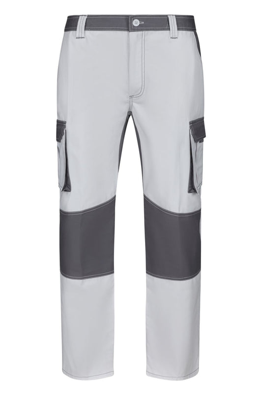 Pantalon de travail bicolore multipoches avec renforts genoux
