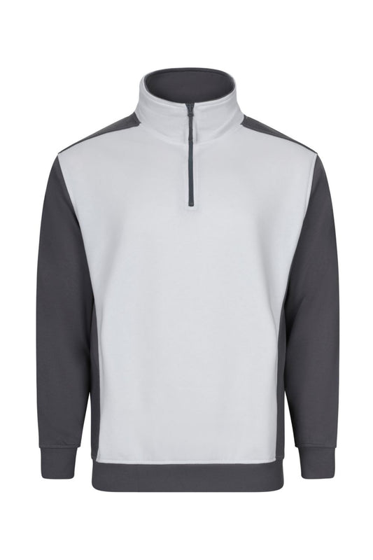 Sweat de travail bicolore demi-zippé