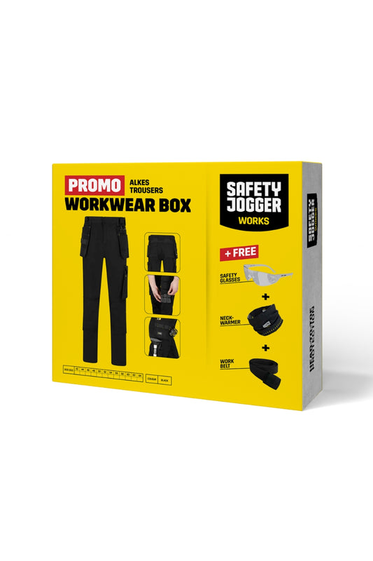 Workwear Box ALKES – Coffret pantalon de travail stretch multipoches Safety Jogger